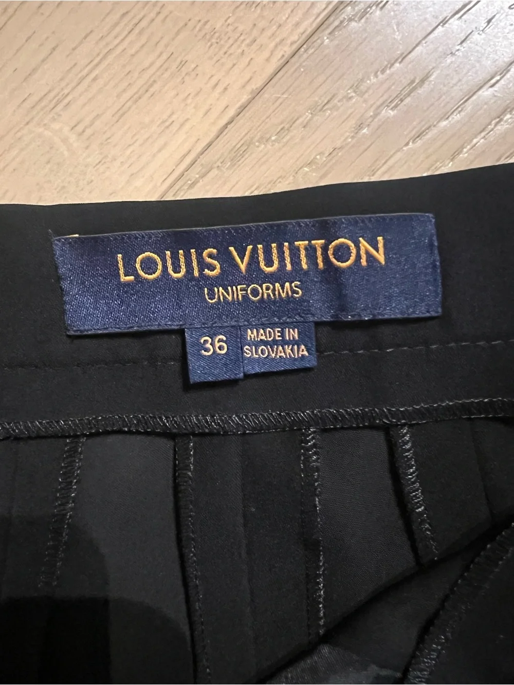 Louis Vuitton Black High-Waist Wide-Leg Trousers